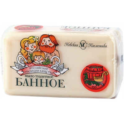 Изображение товара Туалетное твердое мыло Невская Косметика Банное 140 г натуральное для тела Изображение товара Туалетное твердое мыло Невская Косметика Банное 140 г натуральное для тела