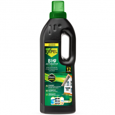 Изображение товара Жидкий биоактиватор Expel для септиков и автономных систем 750 мл на 12 недель Изображение товара Жидкий биоактиватор Expel для септиков и автономных систем 750 мл на 12 недель