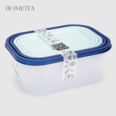 Изображение товара Набор контейнеров Hometex Large 5 шт 9,93 л прозрачные синий Изображение товара Набор контейнеров Hometex Large 5 шт 9,93 л прозрачные синий