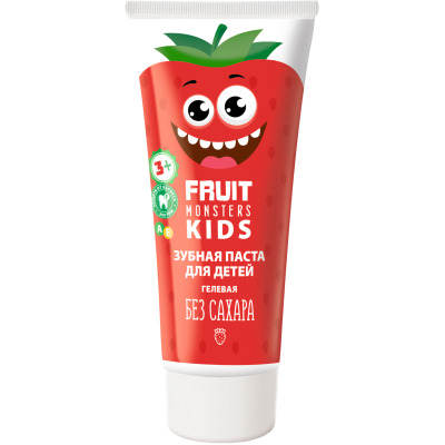Изображение товара Детская зубная паста Фрутомонстры клубника 60г для детей от 3 лет