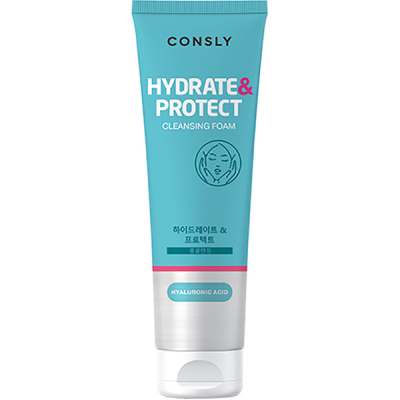 Изображение товара Пенка для умывания Consly Hydrate&Protect Hyaluronic Acid 120мл увлажнение очищение и борьба с черн