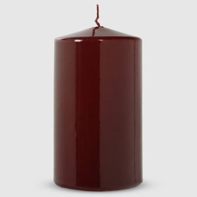 Изображение товара Свеча Mercury Glossy д9см 15см бордовая