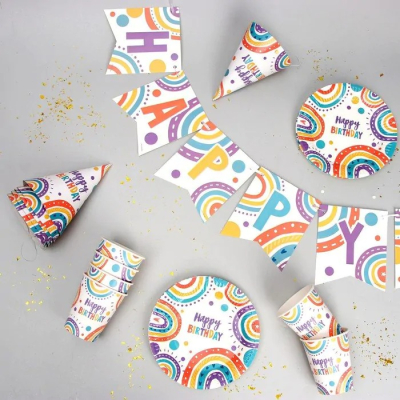 Изображение товара Набор бумажной посуды для дня рождения Карнавалия Happy Birthday 19 предметов Изображение товара Набор бумажной посуды для дня рождения Карнавалия Happy Birthday 19 предметов