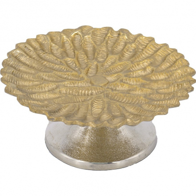 Изображение товара Блюдо декоративное Glasar для торта золотистое 20х20х8 см