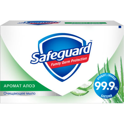 Изображение товара Мыло антибактериальное SAFEGUARD Аромат Алоэ 100 гр