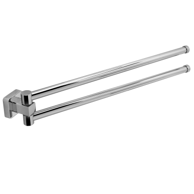 Изображение товара Двойные рога для полотенец WasserKraft серебряные - прочные и стильные держатели