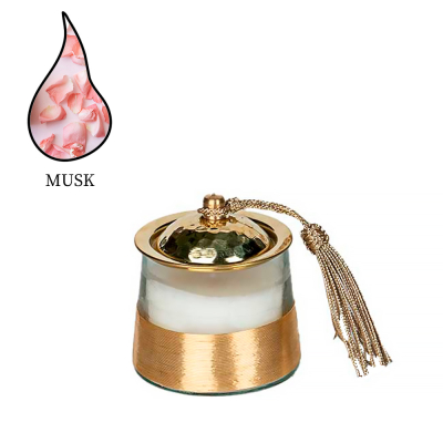 Изображение товара Аромасвеча Nour Bougie Conika Musc 156 г золотая ручная работа Марокко