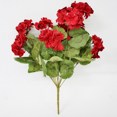 Изображение товара Декоративный букет герани Конэко-О из ткани высота 40 см