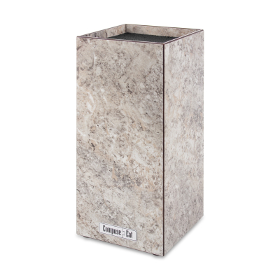 Изображение товара Подставка для ножей ComposeEat композитная серый мрамор 10х10х23 см