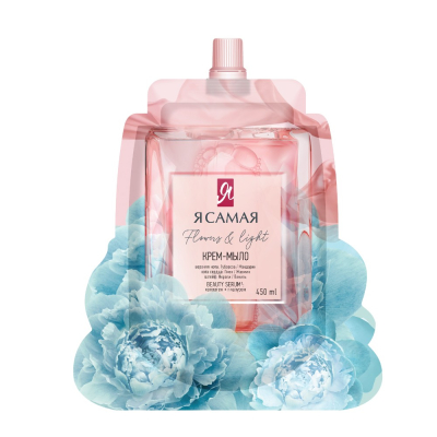 Изображение товара Жидкое мыло для рук Я самая Flowers Light 450 мл с коллагеном и гиалуроновой кислотой