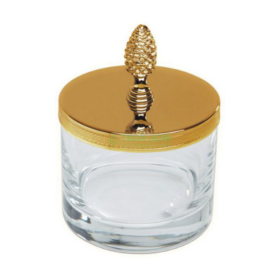 Изображение товара Косметическая емкость Cristal et bronze Cristal satiné Баночка большая+шиш прозр/брон ( 300.31523.СВ06)