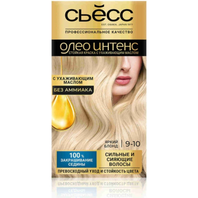Изображение товара Краска для волос Syoss Oleo Intense 9-10 Яркий блонд без аммиака Изображение товара Краска для волос Syoss Oleo Intense 9-10 Яркий блонд без аммиака