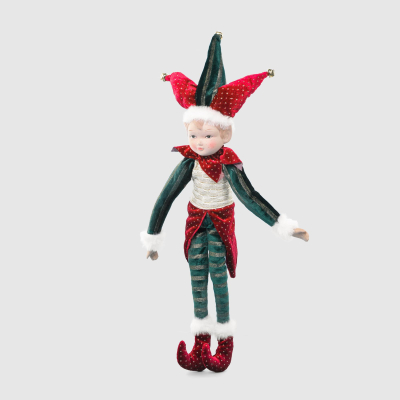 Изображение товара Фигура Mercury NY декоративная эльф зеленый 12х7х54 см для новогоднего декора