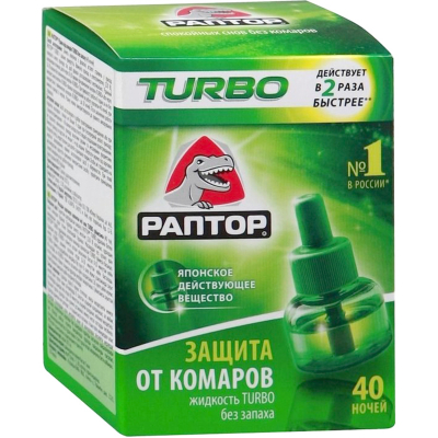Изображение товара Жидкость от комаров РАПТОР TURBO 40 ночей для защиты дома