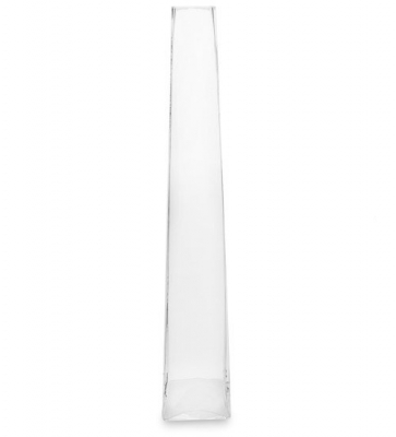 Изображение товара Ваза-пирамида Неман Гладь 49 см прозрачное стекло элегантная для интерьера