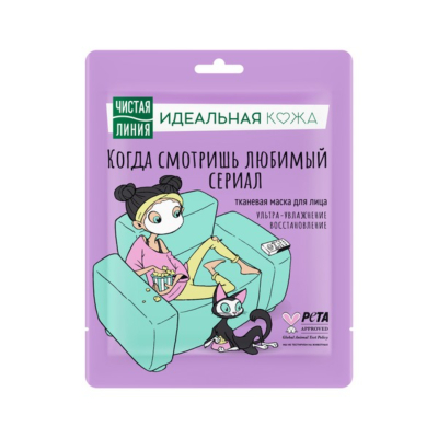 Изображение товара Маска Чистая линия для лица тканевая восстановление и увлажнение 1 шт