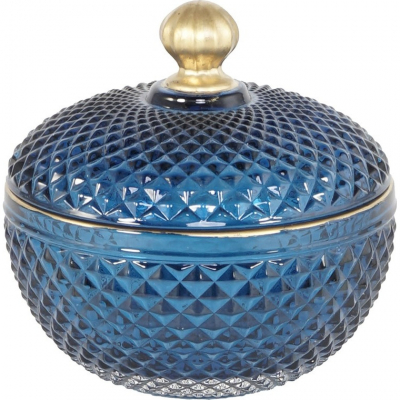 Изображение товара Шкатулка Glasar стекло 12х12х12см синяя