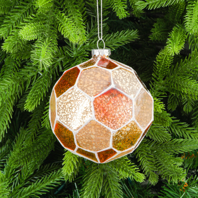 Изображение товара Шар Yancheng Shiny стеклянный с орнаментом 10x10x10 см