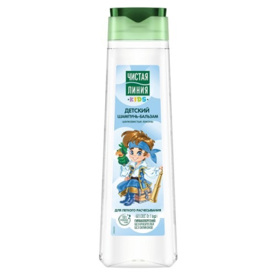Изображение товара Детский шампунь-бальзам Чистая Линия Шелковые локоны 400 мл гипоаллергенный
