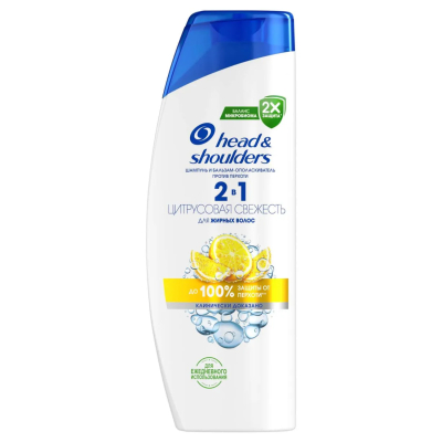 Изображение товара Шампунь-бальзам Head & Shoulders против перхоти 2в1 цитрусовая свежесть 360 мл