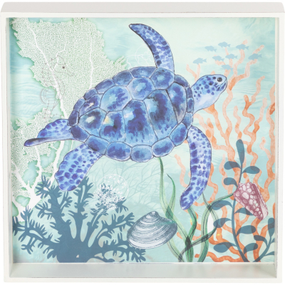 Изображение товара Поднос Glasar Морская черепаха 30х30х5 см для интерьера