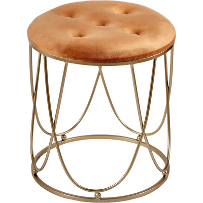 Изображение товара Пуф Glasar оранжевый 40х40х45 см для интерьера и отдыха