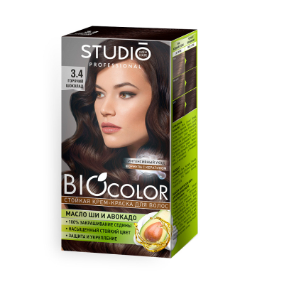 Изображение товара Краска для волос Biocolor 3.4 горький шоколад - 100% стойкость и защита Изображение товара Краска для волос Biocolor 3.4 горький шоколад - 100% стойкость и защита