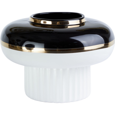 Изображение товара Стильная керамическая ваза Glasar 27х27х20 см белого цвета