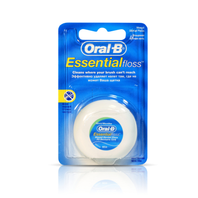 Изображение товара Зубная нить Oral-B Essential Мятная 50 м для эффективной чистки межзубных пространств