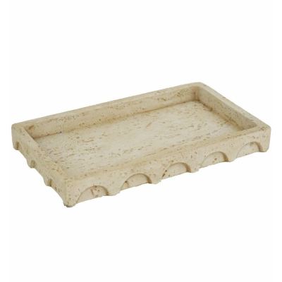 Изображение товара Поднос Glasar 25х15х3 см из цемента бежевого цвета