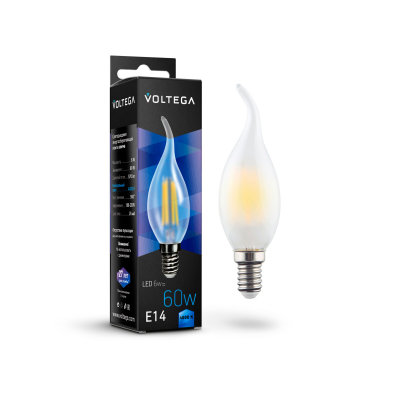 Изображение товара Лампочка Voltega Candel wind matt Е14 6W 4000K