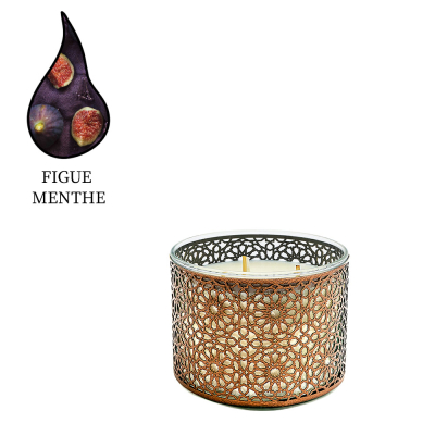 Изображение товара Аромасвеча Nour Bougie Mosaica Figue menthe бронза 1750 г