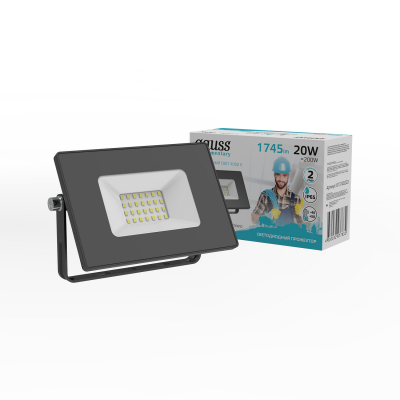 Изображение товара Прожектор Gauss Elementary 20W IP65 4000K для наружного освещения Изображение товара Прожектор Gauss Elementary 20W IP65 4000K для наружного освещения