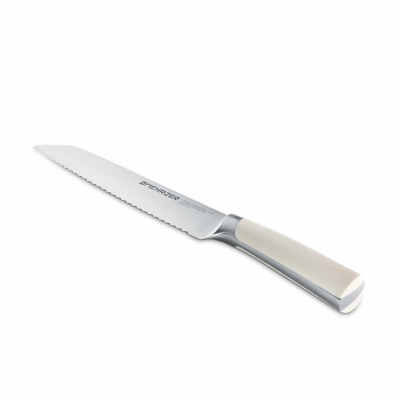 Изображение товара Нож хлебный Mehrzer Ivory 20 см с белой рукояткой