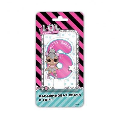 Изображение товара Свеча на торт  L.O.L. Цифра 6 