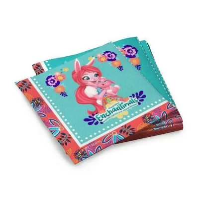 Изображение товара Бумажные салфетки Enchantimals 33х33 см 20 шт универсальный дизайн