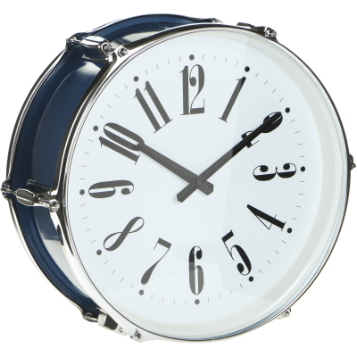 Изображение товара Настенные часы IsTime Drum синий 39,5х17,3х37 см стиль Музыкальный