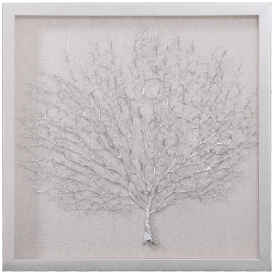 Изображение товара Панно Mart Gallery кораллы 1 серебристый свет 500х500х40 мм (24299A)