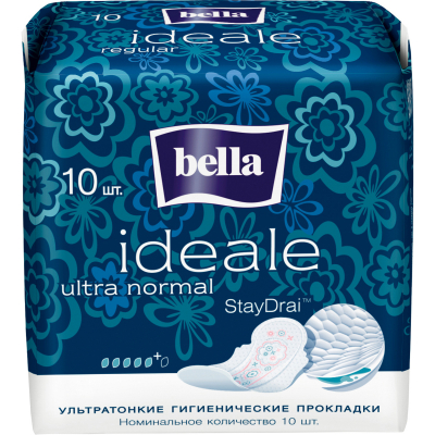 Изображение товара Прокладки Bella Ideale Ultra Normal 10 шт ультратонкие гигиенические с крылышками