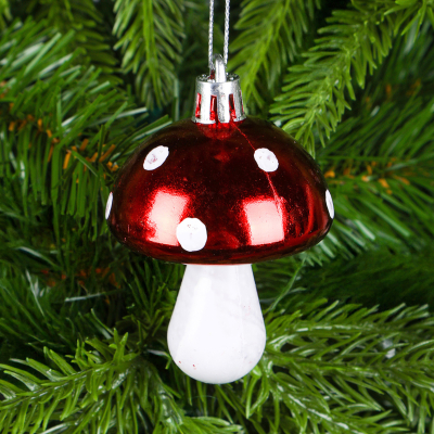 Изображение товара Ёлочное украшение Ad trend гриб 6x8 см красное и золотистое