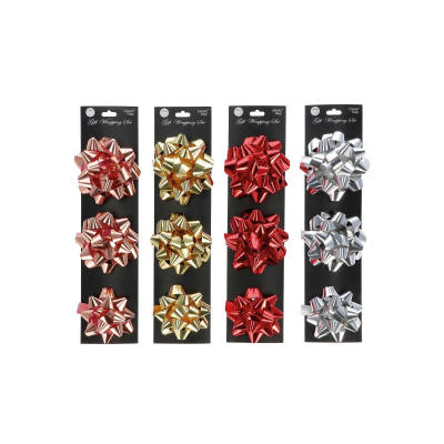 Изображение товара Набор бантов Ad trend NY 7,5/9/10 см 3 шт для украшения подарков и интерьера