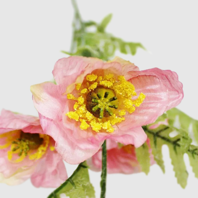 Изображение товара Искусственные цветы маки Конэко-О розовые 70 см для декора интерьера