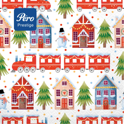 Изображение товара Салфетки Pero Prestige Снежный город 3 сл 20 л 33х33 см