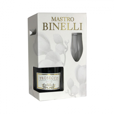 Изображение товара Игристое вино Mastro Binelli Prosecco Extra Dry в подарочной упаковке 0.75 л Изображение товара Игристое вино Mastro Binelli Prosecco Extra Dry в подарочной упаковке 0.75 л