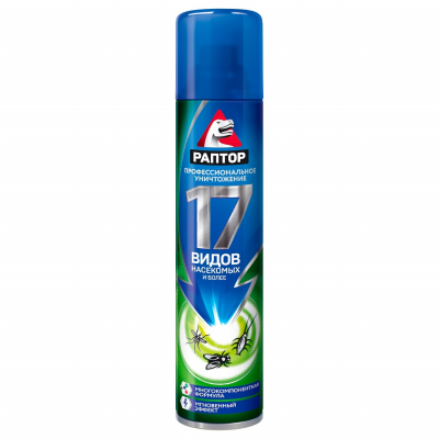 Изображение товара Аэрозоль от насекомых Раптор универсальный 190 мл эффективное средство