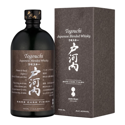 Изображение товара Виски купажированный "Togouchi" Sake Cask Finish, в подарочной упаковке, 0.7 л Изображение товара Виски купажированный "Togouchi" Sake Cask Finish, в подарочной упаковке, 0.7 л