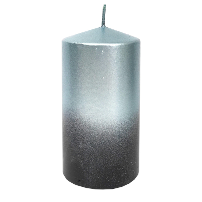 Изображение товара Свеча столб Kukina Raffinata с напылением черная с тиффани 5х12 см