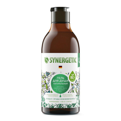Изображение товара Гель для душа Synergetic Сандал и ягоды можжевельника, 380 мл