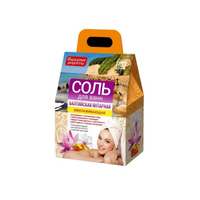 Изображение товара Омолаживающая соль для ванн с янтарной пудрой и ароматами 500 г Изображение товара Омолаживающая соль для ванн с янтарной пудрой и ароматами 500 г