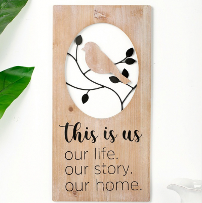 Изображение товара Панно настенное Glasar птичка 24х2х48 см